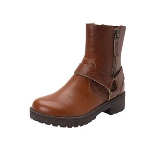 NEW Alegria Charlotte Crazy horse Brown Leather Biker Moto Boot Size 9 (39)